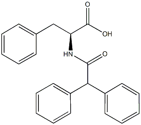 (2S)-2-[(diphenylacetyl)amino]-3-phenylpropanoic acid Structural