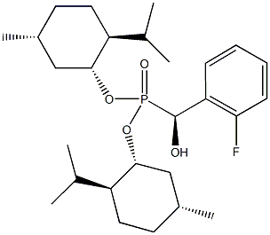 bis[(1R,2S,5R)-2-isopropyl-5-methylcyclohexyl] [(S)-(2-fluorophenyl)(hydroxy)methyl]phosphonate Structural