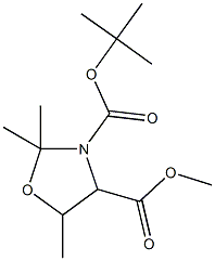 3-tert-butyl 4-methyl 2,2,5-trimethyl-1,3-oxazolidine-3,4-dicarboxylate Structural