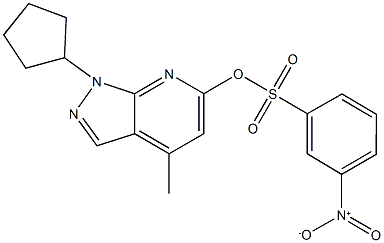 1-CYCLOPENTYL-4-METHYL-1H-PYRAZOLO[3,4-B]PYRIDIN-6-YL 3-NITROBENZENESULFONATE