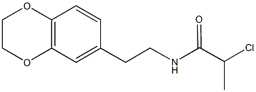 2-chloro-N-[2-(2,3-dihydro-1,4-benzodioxin-6-yl)ethyl]propanamide Structural