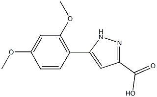 5-(2,4-dimethoxyphenyl)-1H-pyrazole-3-carboxylic acid Structural