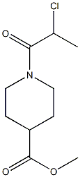 methyl 1-(2-chloropropanoyl)piperidine-4-carboxylate Structural