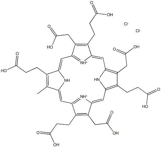 HEPTACARBOXYLPORPHYRIN I DIHYDROCHLORIDE Structural