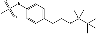 N-[4-[2-[[(1,1-Dimethylethyl)dimethylsilyl]oxy]ethyl]phenyl]methanesulfonamide Structural