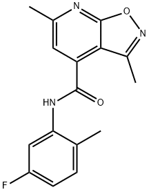 Isoxazolo[5,4-b]pyridine-4-carboxamide, N-(5-fluoro-2-methylphenyl)-3,6-dimethyl- Structural