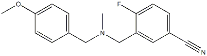 Benzonitrile, 4-fluoro-3-[[[(4-methoxyphenyl)methyl]methylamino]methyl]- Structural