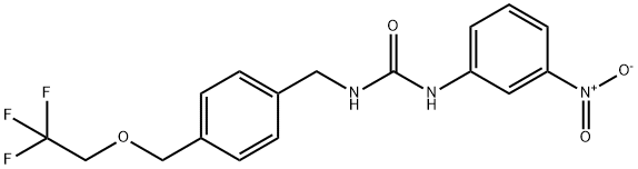 Urea, N-(3-nitrophenyl)-N'-[[4-[(2,2,2-trifluoroethoxy)methyl]phenyl]methyl]- Structural