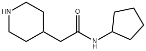 N-cyclopentyl-2-piperidin-4-ylacetamide Structural
