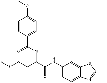 Benzamide, 4-methoxy-N-[1-[[(2-methyl-6-benzothiazolyl)amino]carbonyl]-3-(methylthio)propyl]- Structural