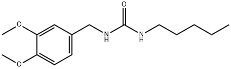 Urea, N-[(3,4-dimethoxyphenyl)methyl]-N'-pentyl- Structural
