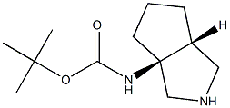 tert-butyl ((3aS,6aR)-hexahydrocyclopenta[c]pyrrol-3a(1H)-yl)carbamate Structural