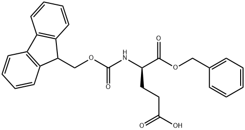 D-Glutamic acid, N-[(9H-fluoren-9-ylmethoxy)carbonyl]-, 1-(phenylmethyl) ester Structural