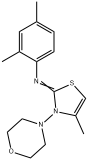 Benzenamine, 2,4-dimethyl-N-[4-methyl-3-(4-morpholinyl)-2(3H)-thiazolylidene]- Structural