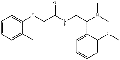 Acetamide, N-[2-(dimethylamino)-2-(2-methoxyphenyl)ethyl]-2-[(2-methylphenyl)thio]- Structural