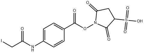 N-sulfosuccinimidyl-(4-iodoacetyl)-aminobenzoate Structural