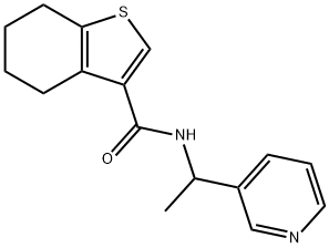 Benzo[b]thiophene-3-carboxamide, 4,5,6,7-tetrahydro-N-[1-(3-pyridinyl)ethyl]- Structural