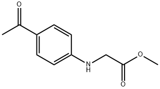 Glycine, N-(4-acetylphenyl)-, methyl ester Structural