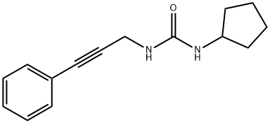 Urea, N-cyclopentyl-N'-(3-phenyl-2-propyn-1-yl)- Structural