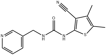 Urea, N-(3-cyano-4,5-dimethyl-2-thienyl)-N'-(3-pyridinylmethyl)- Structural