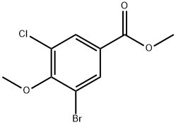 Benzoic acid, 3-bromo-5-chloro-4-methoxy-, methyl ester Structural