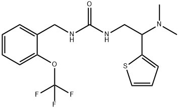 Urea, N-[2-(dimethylamino)-2-(2-thienyl)ethyl]-N'-[[2-(trifluoromethoxy)phenyl]methyl]- Structural