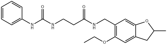 Propanamide, N-[(5-ethoxy-2,3-dihydro-2-methyl-6-benzofuranyl)methyl]-3-[[(phenylamino)carbonyl]amino]- Structural