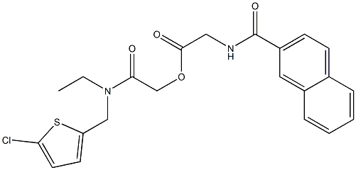 Glycine, N-(2-naphthalenylcarbonyl)-, 2-[[(5-chloro-2-thienyl)methyl]ethylamino]-2-oxoethyl ester Structural