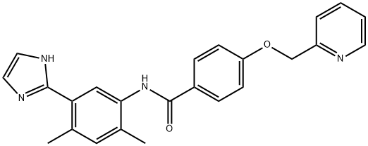 N-[5-(1H-imidazol-2-yl)-2,4-dimethylphenyl]-4-[(pyridin-2-yl)methoxy]benzamide Structural