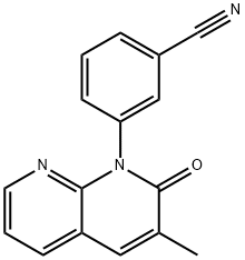 Benzonitrile, 3-(3-methyl-2-oxo-1,8-naphthyridin-1(2H)-yl)- Structural