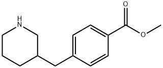 Benzoic acid, 4-(3-piperidinylmethyl)-, methyl ester Structural