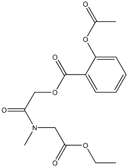benzoic acid, 2-(acetyloxy)-, 2-[[](2-ethoxy-2-oxoethyl)methylamino]-2-oxoethyl ester Structural