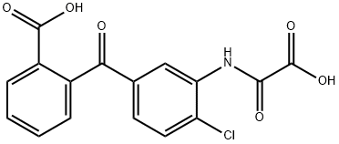 Benzoic acid, 2-[3-[(carboxycarbonyl)amino]-4-chlorobenzoyl]- Structural