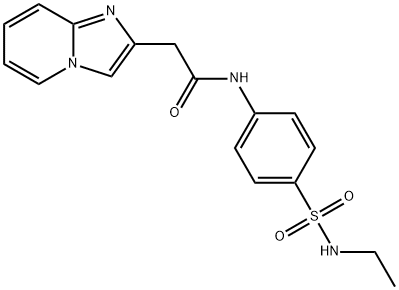 Imidazo[1,2-a]pyridine-2-acetamide, N-[4-[(ethylamino)sulfonyl]phenyl]- Structural