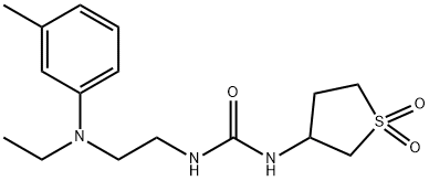 Urea, N-[2-[ethyl(3-methylphenyl)amino]ethyl]-N'-(tetrahydro-1,1-dioxido-3-thienyl)- Structural