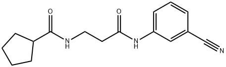 Cyclopentanecarboxamide, N-[3-[(3-cyanophenyl)amino]-3-oxopropyl]- Structural