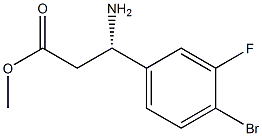 METHYL (3S)-3-AMINO-3-(4-BROMO-3-FLUOROPHENYL)PROPANOATE Structural