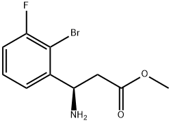 METHYL (3R)-3-AMINO-3-(2-BROMO-3-FLUOROPHENYL)PROPANOATE