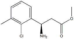 METHYL (3R)-3-AMINO-3-(2-CHLORO-3-METHYLPHENYL)PROPANOATE Structural