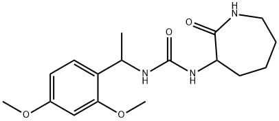 Urea, N-[1-(2,4-dimethoxyphenyl)ethyl]-N'-(hexahydro-2-oxo-1H-azepin-3-yl)- Structural