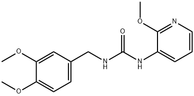 Urea, N-[(3,4-dimethoxyphenyl)methyl]-N'-(2-methoxy-3-pyridinyl)- Structural