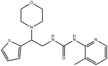 Urea, N-(3-methyl-2-pyridinyl)-N'-[2-(4-morpholinyl)-2-(2-thienyl)ethyl]- Structural