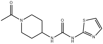 Urea, N-(1-acetyl-4-piperidinyl)-N'-2-thiazolyl- Structural