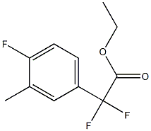 Ethyl 2,2-Difluoro-2-(4-fluoro-3-methylphenyl)acetate Structural