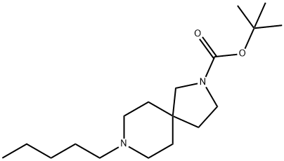 Tert-butyl 8-pentyl-2,8-diazaspiro[4.5]decane-2-carboxylate Structural