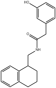 Benzeneacetamide, 3-hydroxy-N-[(1,2,3,4-tetrahydro-1-naphthalenyl)methyl]- Structural