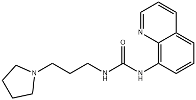Urea, N-[3-(1-pyrrolidinyl)propyl]-N'-8-quinolinyl- Structural