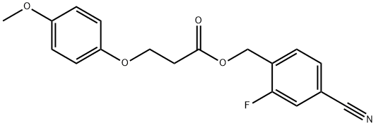 Propanoic acid, 3-(4-methoxyphenoxy)-, (4-cyano-2-fluorophenyl)methyl ester Structural