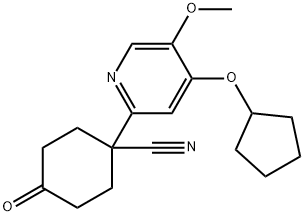 1-(4-(CYCLOPENTYLOXY)-5-METHOXYPYRIDIN-2-YL)-4-OXOCYCLOHEXANECARBONITRILE