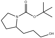 tert-butyl 2-(3-hydroxypropyl)pyrrolidine-1-carboxylate Structural